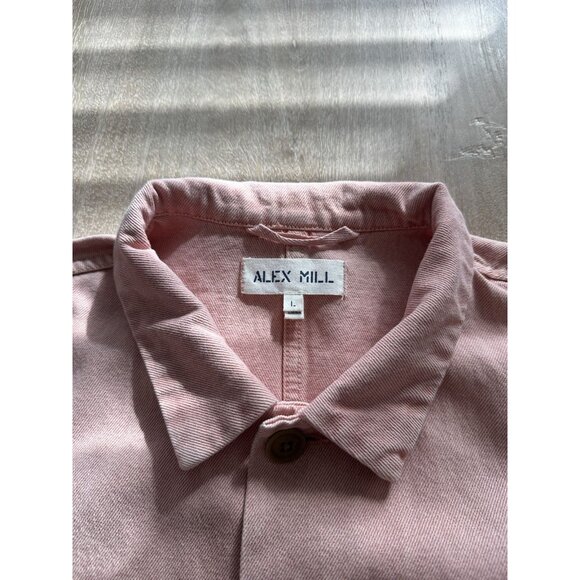 Alex Mill Britt Work Jacket in Light Pink Size Large Barn Jacket Chore Coat Fall - Picture 3 of 7